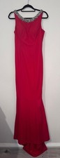 Pia Michi London Red Embellished Evening Gown – Style 1684, UK Size 8