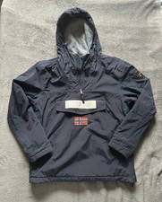 Napapijri  Rainforest Jacket Mens XL Navy Outdoors Fleece Lined.Read Description