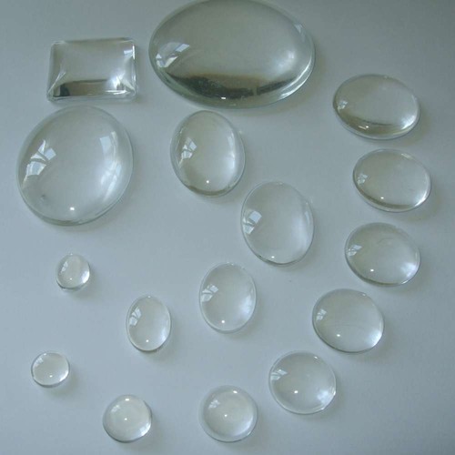 Domed cabochon clear - domed,