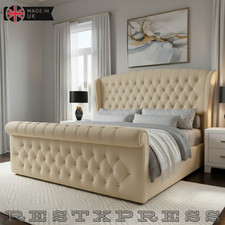 Luxury Tulip Wing Sleigh Bed