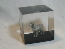 vintage dog in Lucite