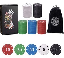 Poker Chips Set, 5, 10, 20, 50