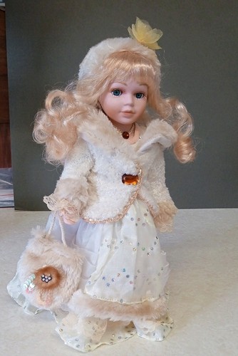 Vintage porcelain doll alberon - porcelain,