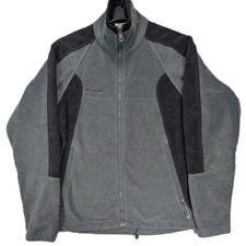 Columbia Core Interchange Men's S Fleece Jacket Grey Black Zip Up Full Zip
