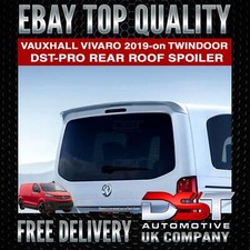 FITS VAUXHALL VIVARO C 2019> QUALITY PU PLASTIC TWIN DOOR DST PRO REAR SPOILER