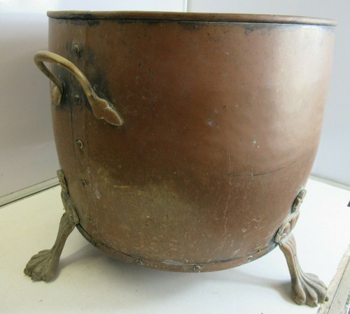 Large antique copper and brass - large,