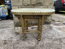 Vintage antique Nest of 3 Onyx