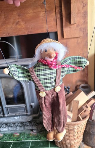 Vintage clown puppet - vintage, on
