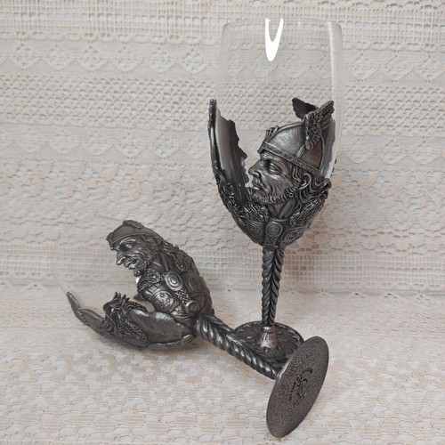 Vintage glass goblet set - vintage,