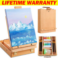 Wooden Table Box Easel Adjustable Folding Sketch Box Easels Painting Drawing DIY