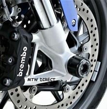 R&G PAIR  BLACK FORK CRASH PROTECTORS for BMW R1200RS (2017)