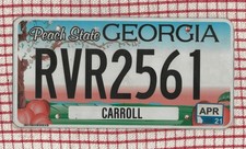 Georgia, Peach Tree AMERICAN LICENSE NUMBER PLATE #GA