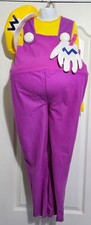 Wario Kids Costume 4-6 Inflatable Belly Hat Gloves Mustache Super Mario Bros