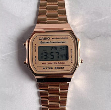 Casio A168 A168W Vintage Rose Gold Watch for Men Women Digital Watches Brand New