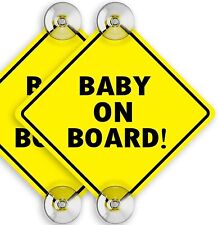 2 Pack Baby On Board Sign With