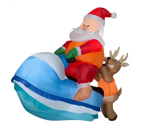 5ft pre lit led santa - pre-lit,