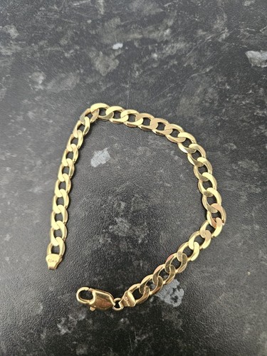 9ct gold curb bracelet - curb,