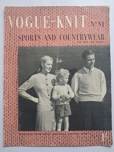 1950s vogue knitting pattern - vogue,