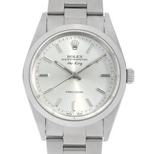 ROLEX Air king 14000 Silver bar A Number second hand mens