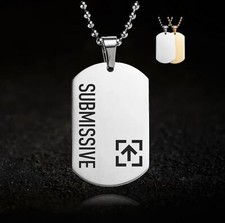 Un-collared, un-owned submissive or slave necklace, BDSM Necklace, Bondage
