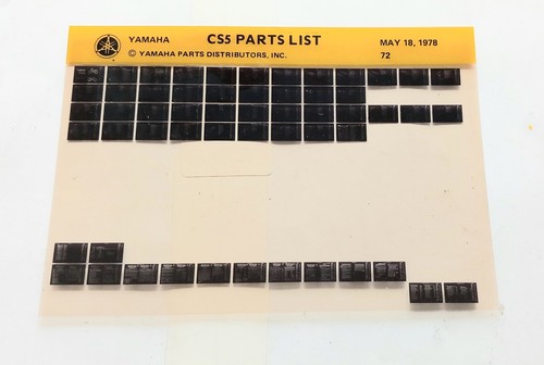 Yamaha classic cs5 parts list - classic,