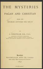 BOOKS The  Mysteries Pagan And Christian (1897)