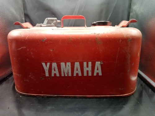 Yamaha red metal outboard boat - outboard,