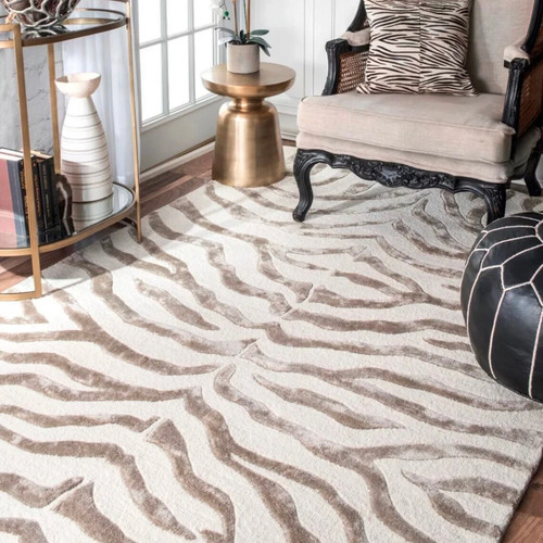 Leopard luxe hand tufted - leopard,