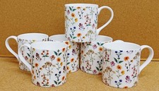 Meadow Flowers Mugs Set 6 Bone