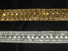 25mm Silver/Gold Rhinestone