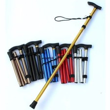 Lightweight Easy Folding Aluminium Walking Stick Cane, Height Adjustable