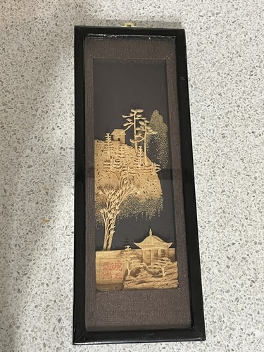 Vintage chinese cork diorama - vintage,