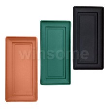 Rectangular Plastic Plant Pots Saucers Planter Water Drip Tray Base Plate Dish