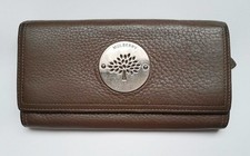 Mulberry Daria Continental purse wallet taupe bifold soft leather L7⅜in 18.7cm