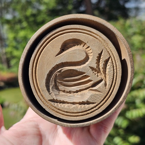 Vintage wooden butter mold - vintage,