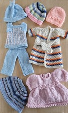 Knitted Dolls Clothes Bundle ~ for dolls approx. 16" high ~ some are vintage