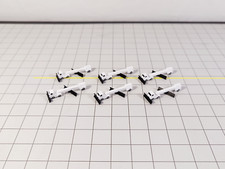 6x White SNOW PLOUGH TRUCKS Aircraft Airport GSE Equipment 1:400 Scale Diorama