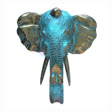 Large Elephant Head - Gold &
