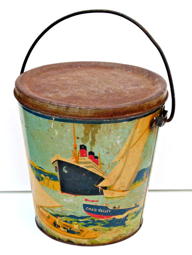 Antique vintage tinplate chad - tinplate,