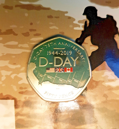 2019 50p gibraltar - -, d-day