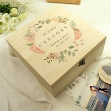 Personalised Floral Wooden Mr