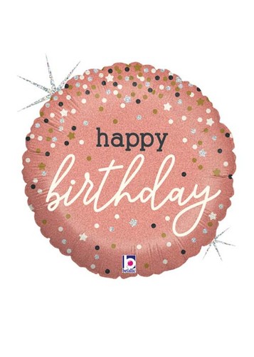 Rose gold happy birthday - gold,