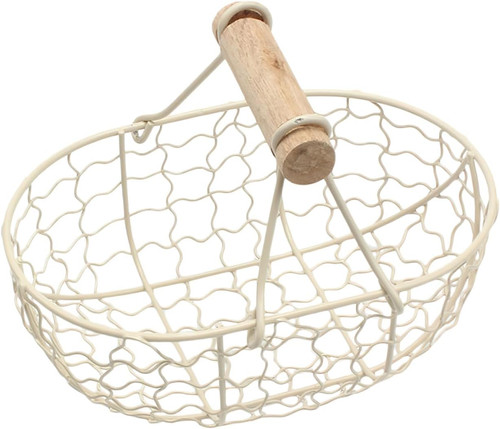 Wire egg basket with - egg,