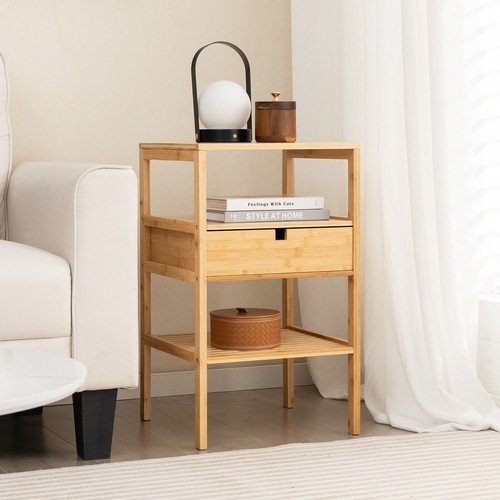 Natural bamboo nightstand - nightstand, 2