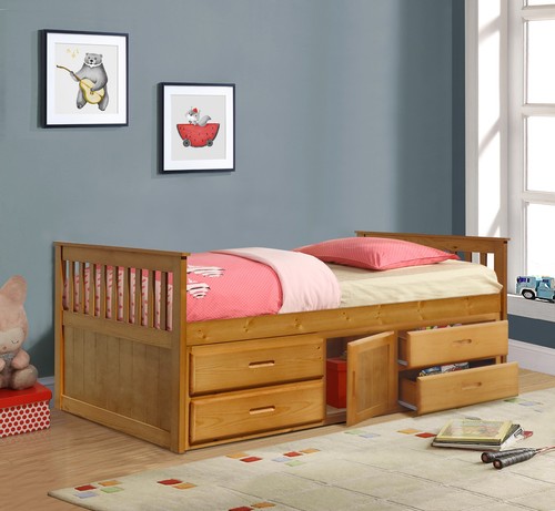 3ft captains cabin bed - cabin, grey