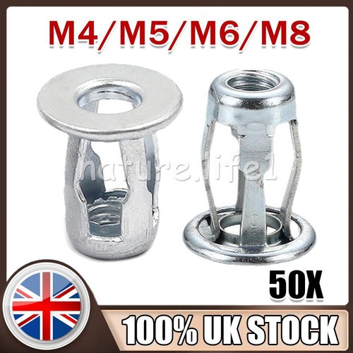 50x jack nuts - 50x, inserts