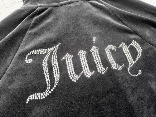 Juicy couture black velour y2k - juicy,