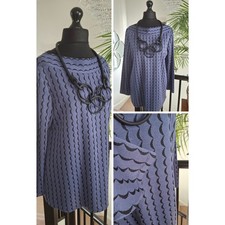 LUCA VANUCCI  women's tunic SIZE L 14 16 18 Ladies Stylish Edgy ARTY stretch