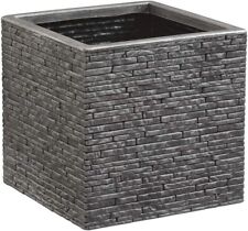 Strata Grey Brick Stone Looking Plastic Planter - 32cm or 38 cm or Trough