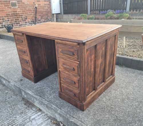 Solid oak desk - oak, large